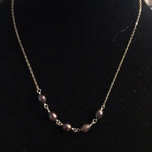 Brown freshwater pearl necklace